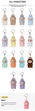 Pop Mart Labubu Pin for Love Series Blind Box (N-Z) Blue