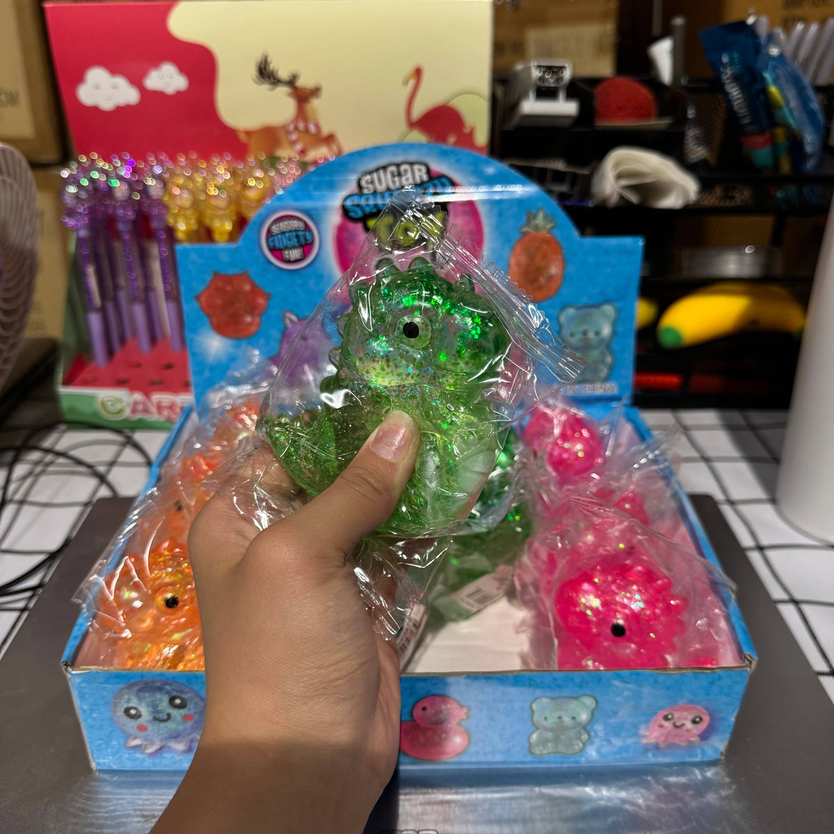 Sugar Squeeze Glitter Chubby T-Rex squishy