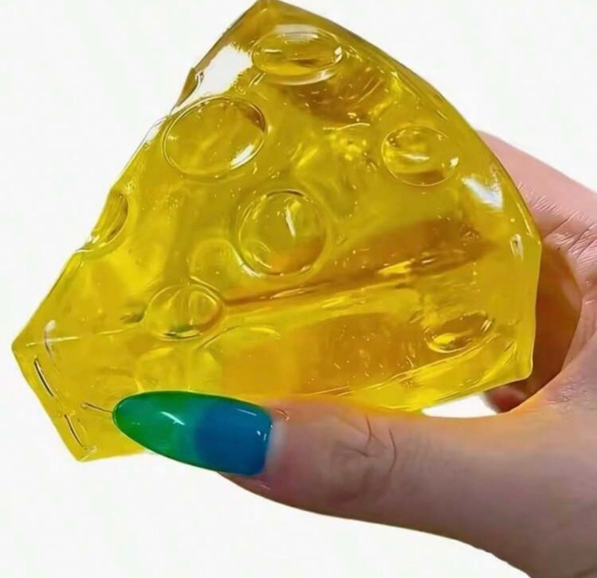 Soft clear cheese slice sugar squishy