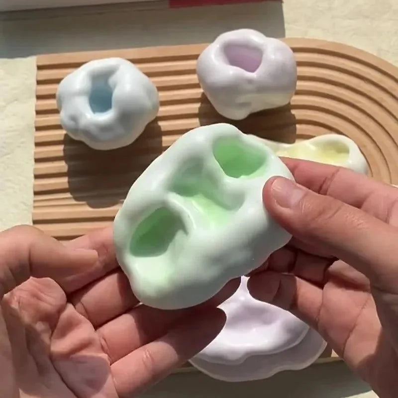 Shapeable Vacuum Squishies Sand Ball Grape Stress Ball Stress Relief Noisy Ball Desktop Squeezing Soothing Toy Birthday Gift