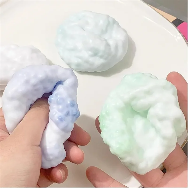 Shapeable Vacuum Squishies Sand Ball Grape Stress Ball Stress Relief Noisy Ball Desktop Squeezing Soothing Toy Birthday Gift