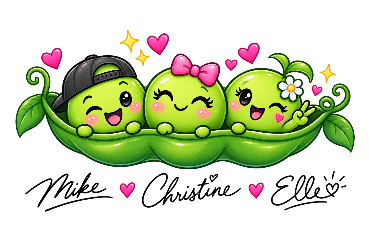 Our Pop Finds LI family: Mike, Christine, and Elle, pictured as three peas in a pod.